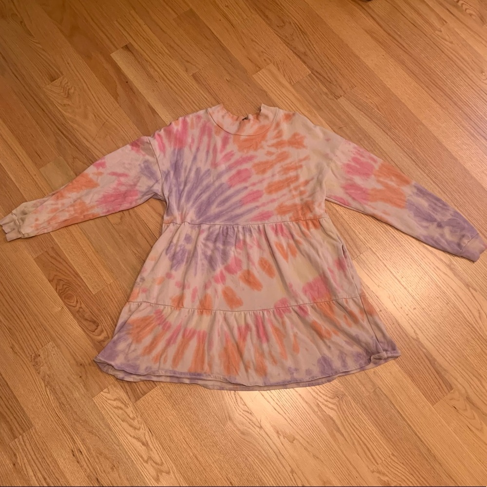 Tie dye sweater dress